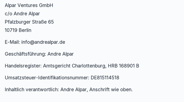 Impressum Daten